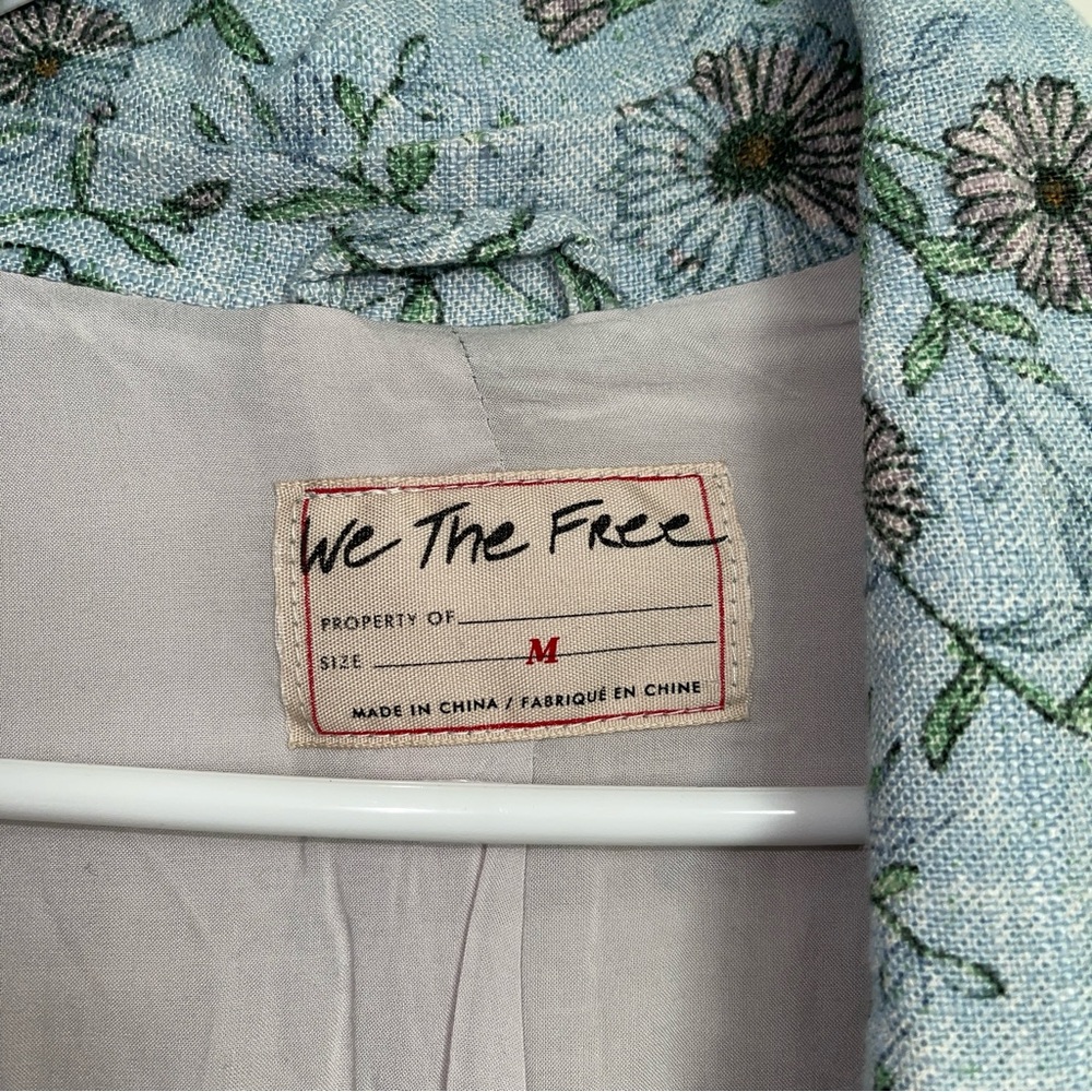 Free People We The Free Floral Print Blazer Size Medium - Picture 7 of 7